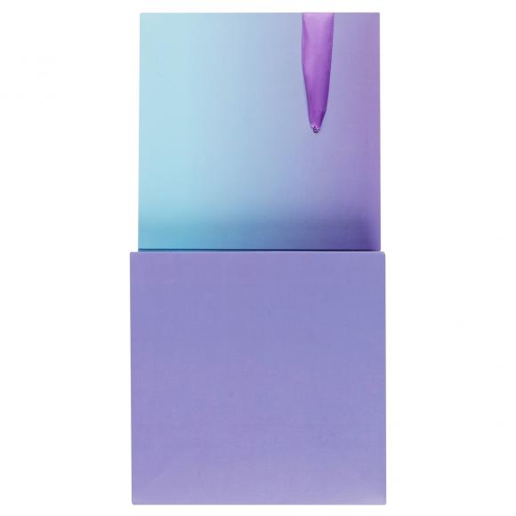 Коробка подарочная складная MESHU "Duotone. Blue-Lilac gradient", (15*15*15см), с лентой