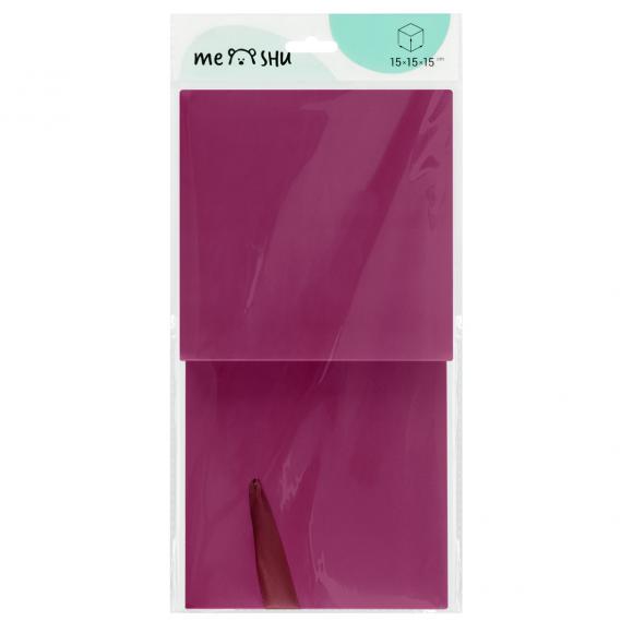 Коробка подарочная складная MESHU "Persian Red", (15*15*15см), с лентой