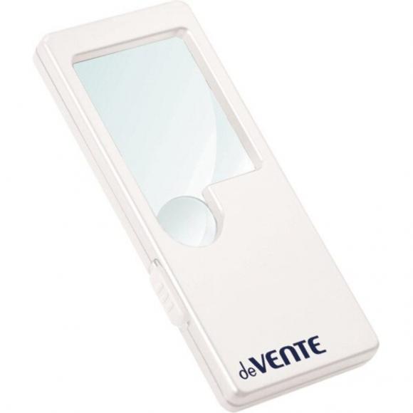 Лупа с подсветкой 91*38мм, увеличение 2,5- и 7-кратное, в чехле