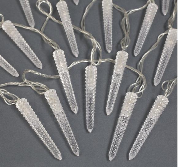 Гирлянда Сосульки граненые 5 м, IP20, 20 LED, свечение мульти (RG/RB), мигание, 220 В