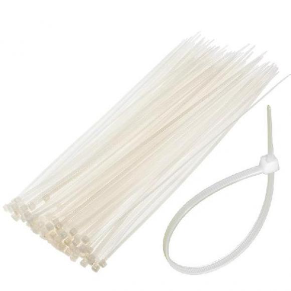 Стяжки (хомуты) нейлоновые 3,6 х 250мм, Smartbuy, 100шт/уп, белые