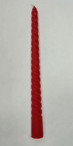 Свеча витая 25см*22мм (ассорти)