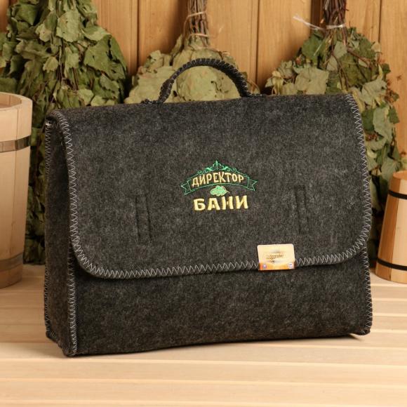 Банный набор подарочный Директор бани портфель, 5 предметов