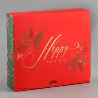 Подарочная коробка складная С новым годом, 20 × 18 × 5 см
