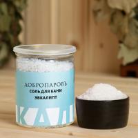Соль для бани Эвкалипт в прозрачной банке, 400 гр