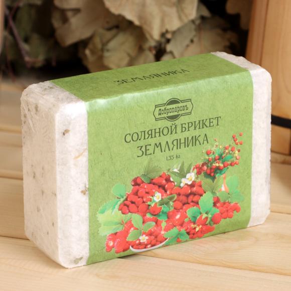 Соляной брикет Земляника 1,35 кг Добропаровъ