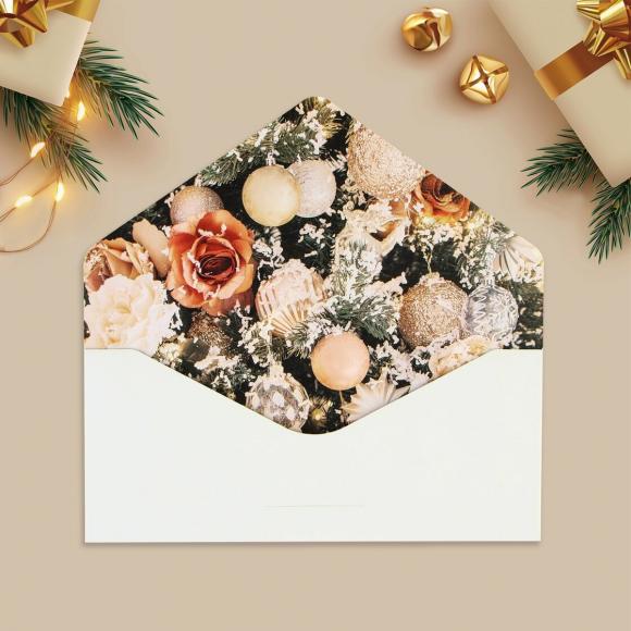 Конверт подарочный С Новым годом!, тиснение, 19 х 9.2 см