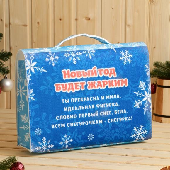 Подарочный набор банный в портфеле Горячая снегурочка, Банная забава