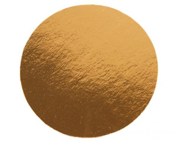 Подложка для торта круглая золото 16 см, толщина 0.8 мм