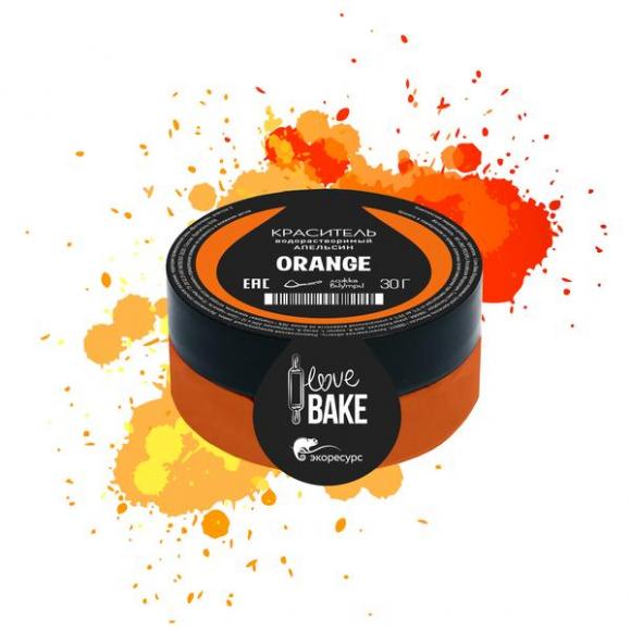 Водорастворимый краситель Апельсин, I Love Bake, 10 г