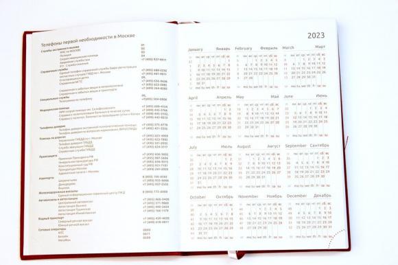 Набор подарочный "Bellagio" ежедневник 2024г А5, 352 страницы, коричневый, твердая обложка, искусственная кожа, + ручка