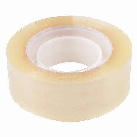 Клейкая лента (скотч) 19мм*33м канцелярская ОФИСМАГ, прозрачная, 1 ролик