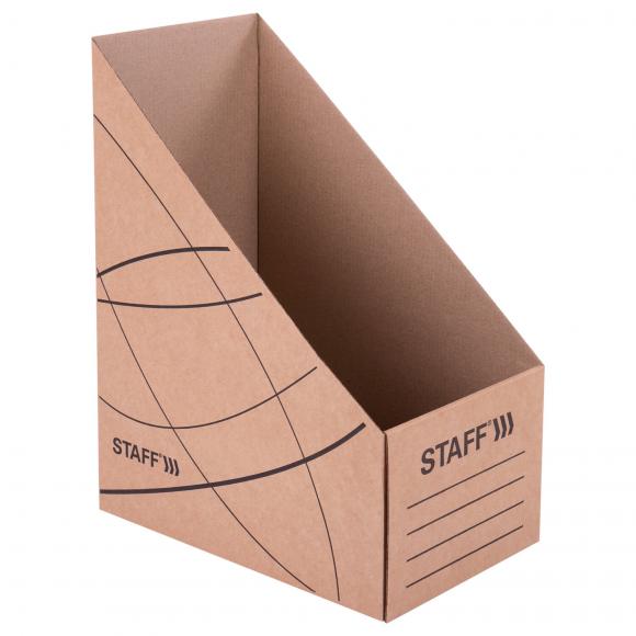 Лоток вертикальный для бумаг микрогофрокартон (250х320 мм), ширина 150 мм, до 1400 листов, STAFF, БУРЫЙ