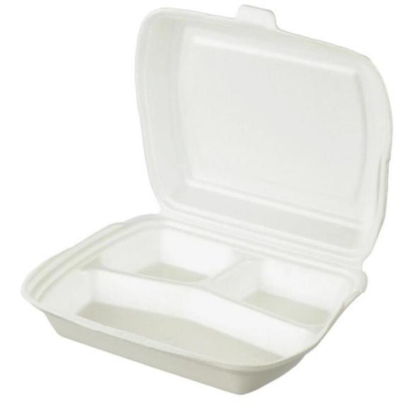 Ланч-бокс 3-х секционный БЕЛЫЙ (247*207,5*62) LB-3