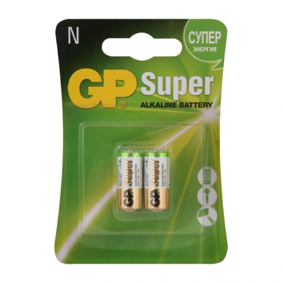 Батарейка алкалиновая GP Super LR1, N, BL2,  Alkaline 1.5В, 1 шт.