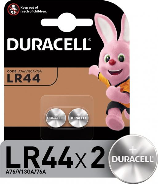 Батарейки Duracell LR44 алкалиновые (А76,G13), 2шт/уп