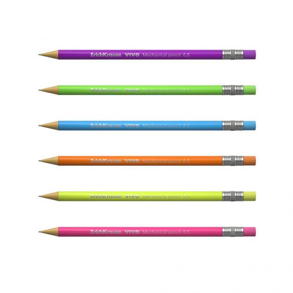 Карандаш механический 0,5мм ErichKrause VIVO НВ, цвет ассорти