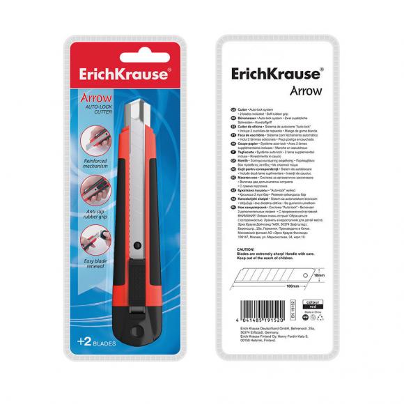 Нож канцелярский 18 мм ErichKrause ARROW, 19152