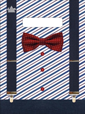 Пакет подарочный мужской 19,5*25см Костюмчик, плотность 30мкм