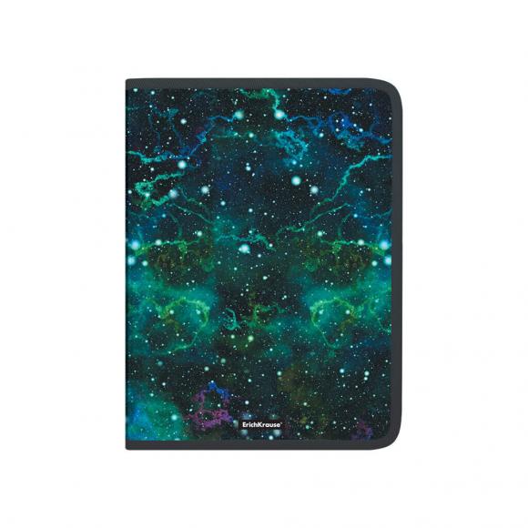 Папка для тетрадей А4 на молнии ErichKrause 327мм*228мм*30мм, пластик, Emerald Stardust