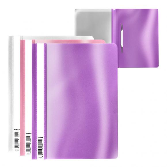 Скоросшиватель А4 пластиковый ErichKrause Glossy Candy, 0,12/0,18мм, цвета ассорти, 1шт