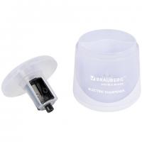 Точилка электрическая BRAUBERG DOUBLE BLADE WHITE, двойное лезвие