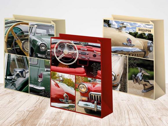 Пакет подарочный бумажный 33*45*14см, Микс мужской