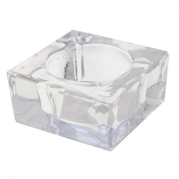 Подсвечник стеклянный для 1 свечи, куб маленький, диаметр 4см, Yiwu Youda
