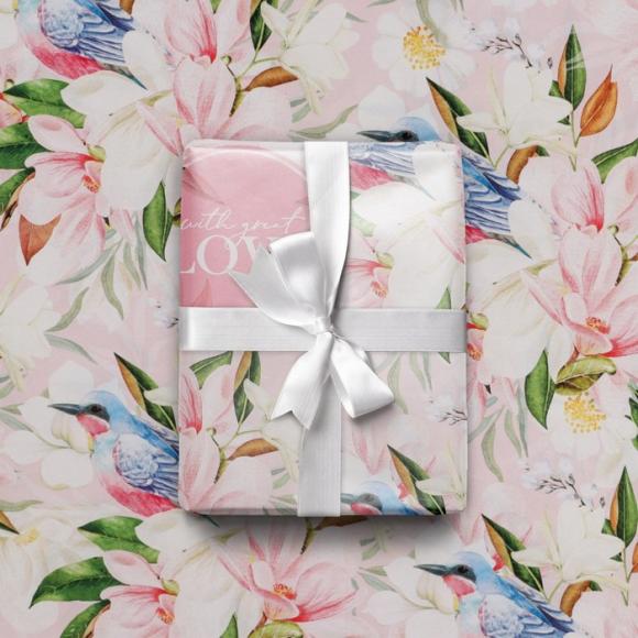 Бумага упаковочная глянцевая «With love», 70 × 100 см