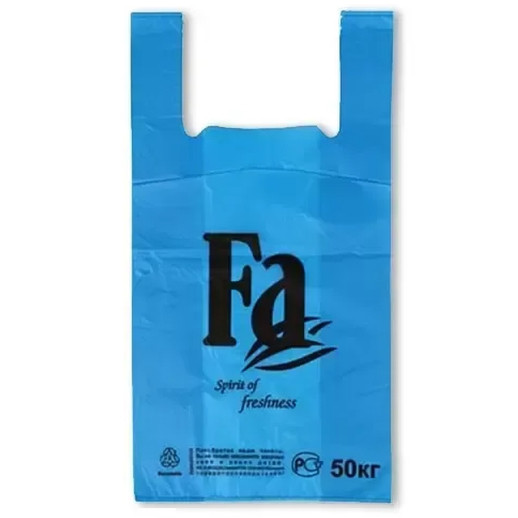 Пакет ФА 30см*57см плотный синий, майка, ПНД