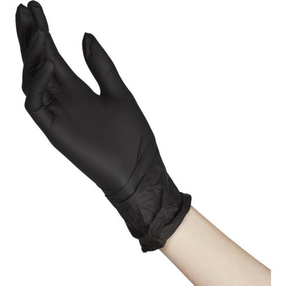 Перчатки нитриловые XL черные 20% неопудренные FOXY GLOVES 100 шт/уп