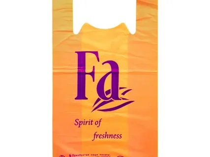 Пакет ФА 30*57см плотный оранжевый, майка, ПНД