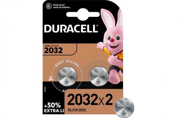 Батарейка литиевая DURACELL CR2032, упаковка 2шт