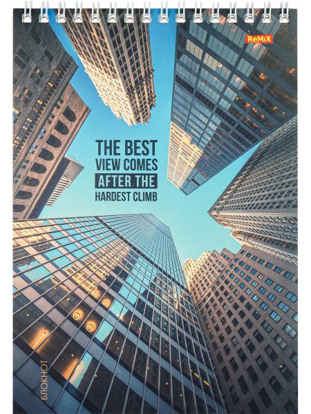 Блокнот А5 40л гребень "Городские небоскребы" клетка
