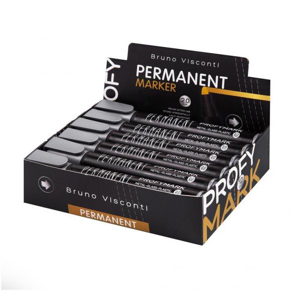 Маркер перманентный серебряный 2,0мм Bruno Visconti ProfyMark пулевидный