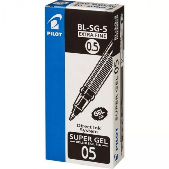 Ручка гелевая Pilot SUPER GEL черная 0,5мм , BL-SG-5