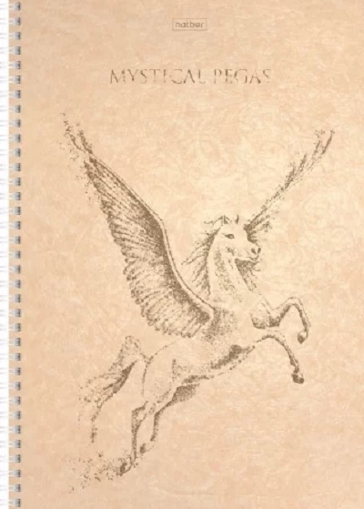 Тетрадь А4 80 листов в клетку, Золотой пегас, Hatber, на гребне