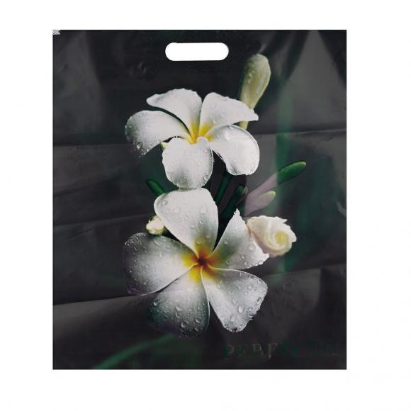 Пакет 48*42см (90мк) с вырубной ручкой, Перфекто Плюмерия, ПВД