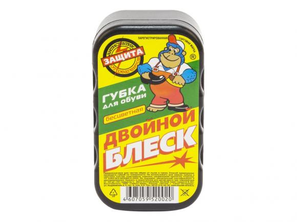 Губка для обуви, бесцветная, стандарт, Двойной блеск