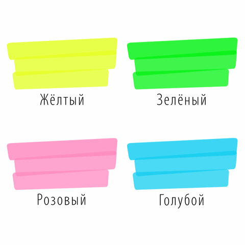 Набор текстовыделителей 4 ЦВЕТА, BRAUBERG ORIGINAL NEON, линия письма 1-5 мм