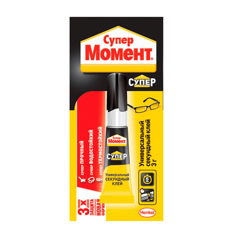 Клей секундный Супер Момент, 3 грамма