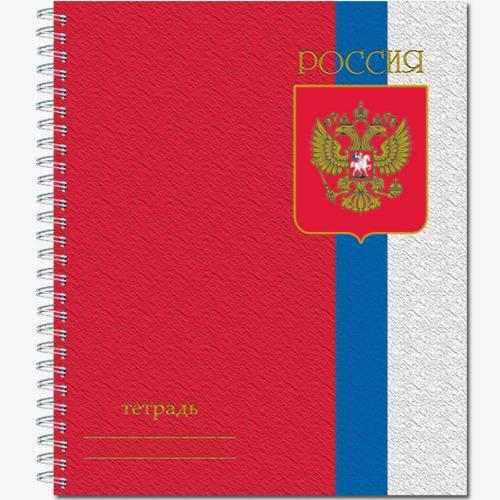 Тетрадь А5 48л клетка гребень Россия ВД-лак