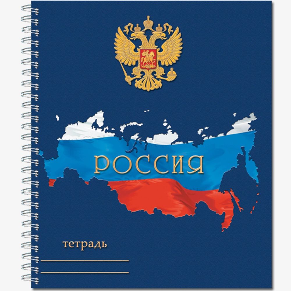 Тетрадь А5 48л клетка гребень Россия ВД-лак, Полином 21с18-48