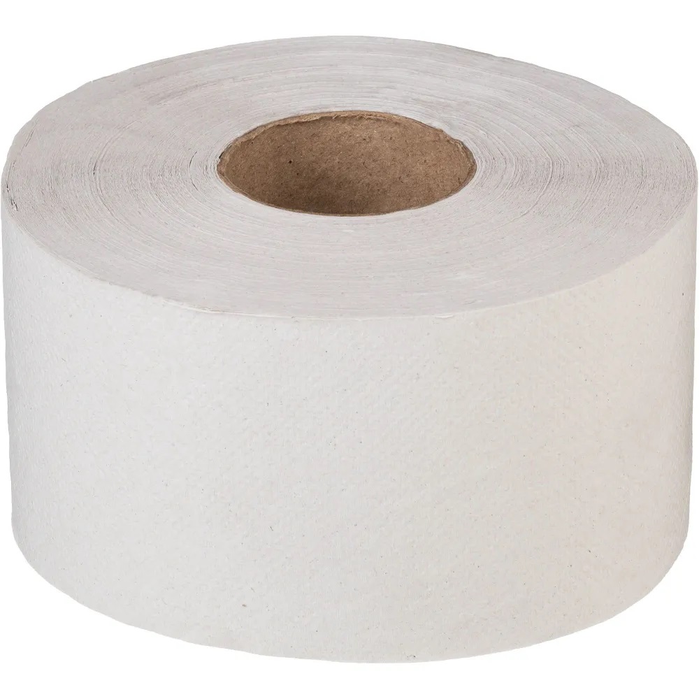 Туалетная бумага в рулоне, 200 м, однослойная, светло-серая, Торус