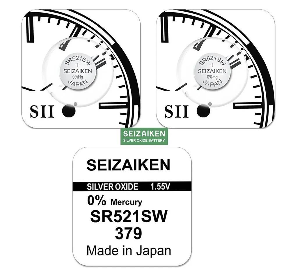Батарейка Seizaiken 379 (SR521SW) Silver Oxide 1.55V