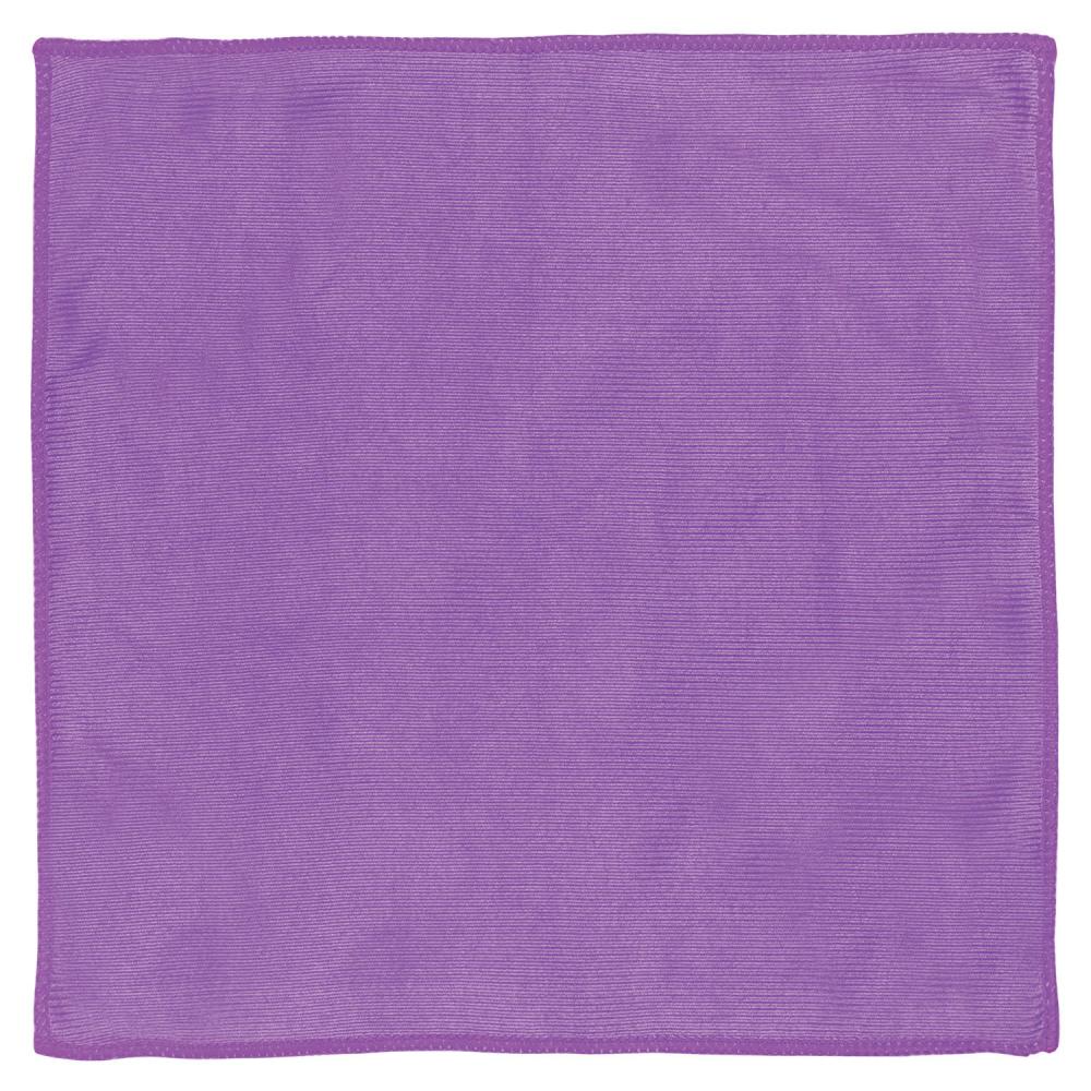 Салфетка для стекла и оптики, микрофибра, 30х30 см, фиолетовая