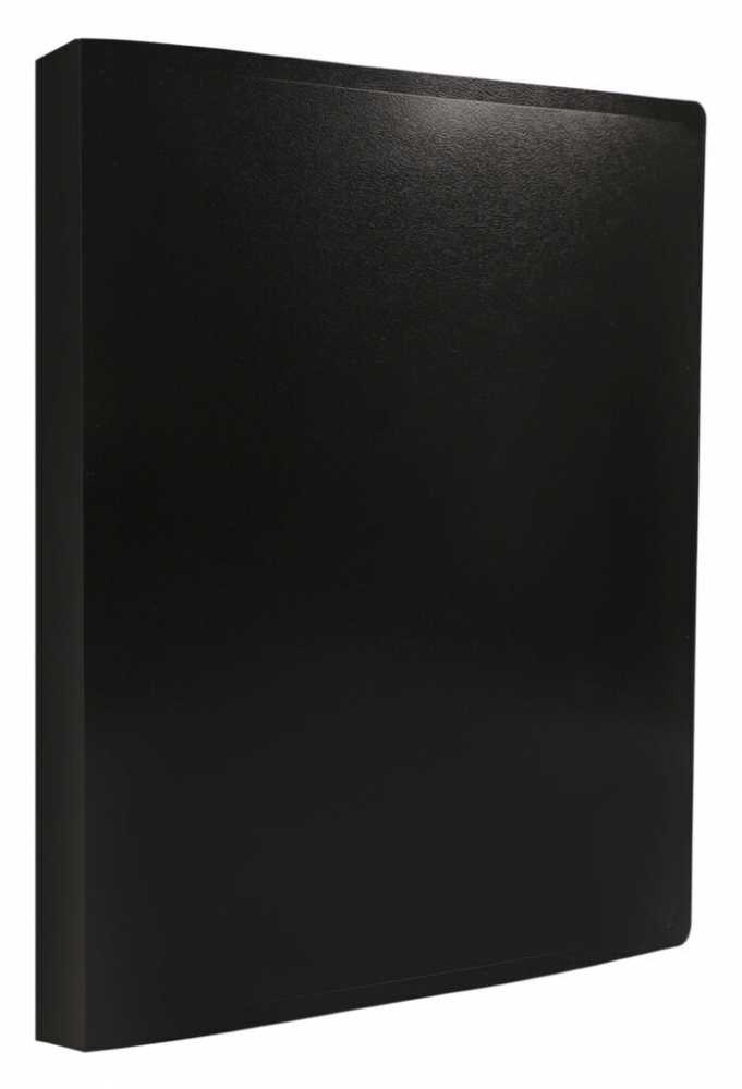 Папка А4 на 2-х кольцах, пластиковая 0,5 мм, 18 мм, чёрная, Buro, 1шт