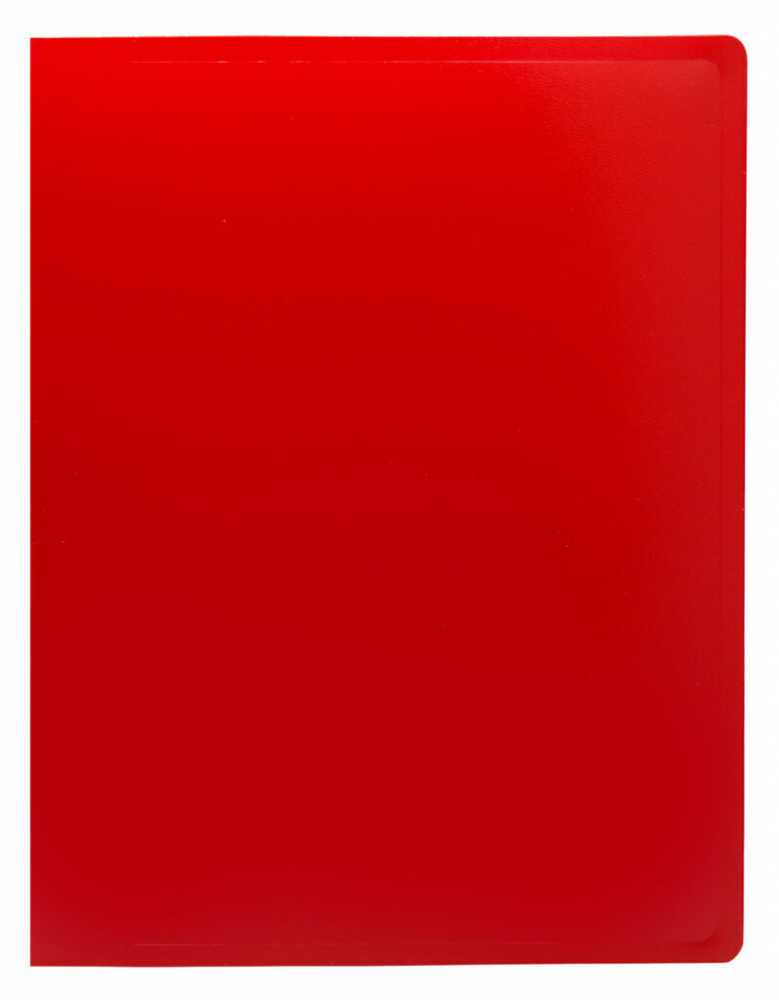 Папка файл А4 20 листов 0,50мм красная Бюрократ, 1шт