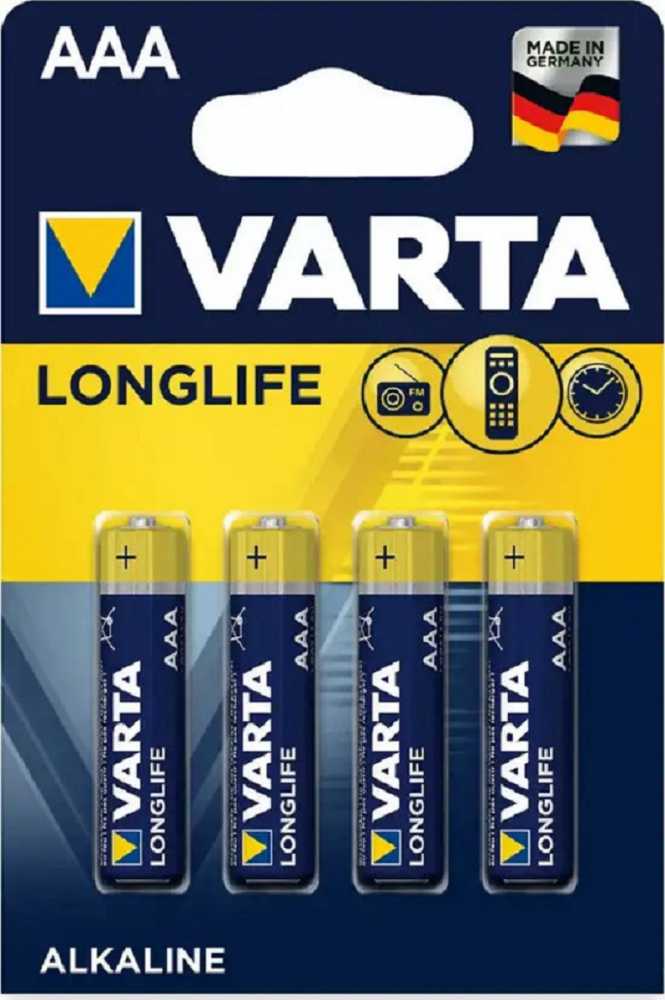 Батарейка AAA LR03 VARTA Longlife, 1шт