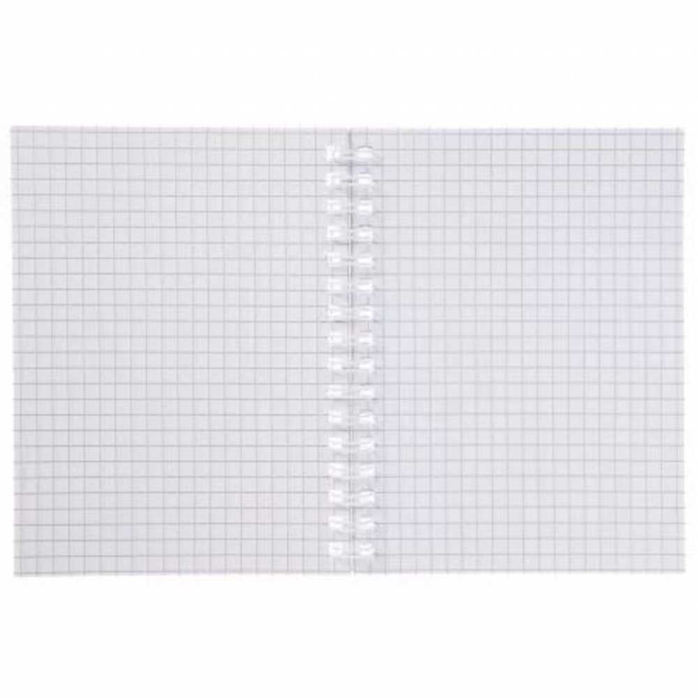 Блокнот красный А6 80 листов в клетку, пластиковая обложка, на гребне, Hatber Canvas, 1шт